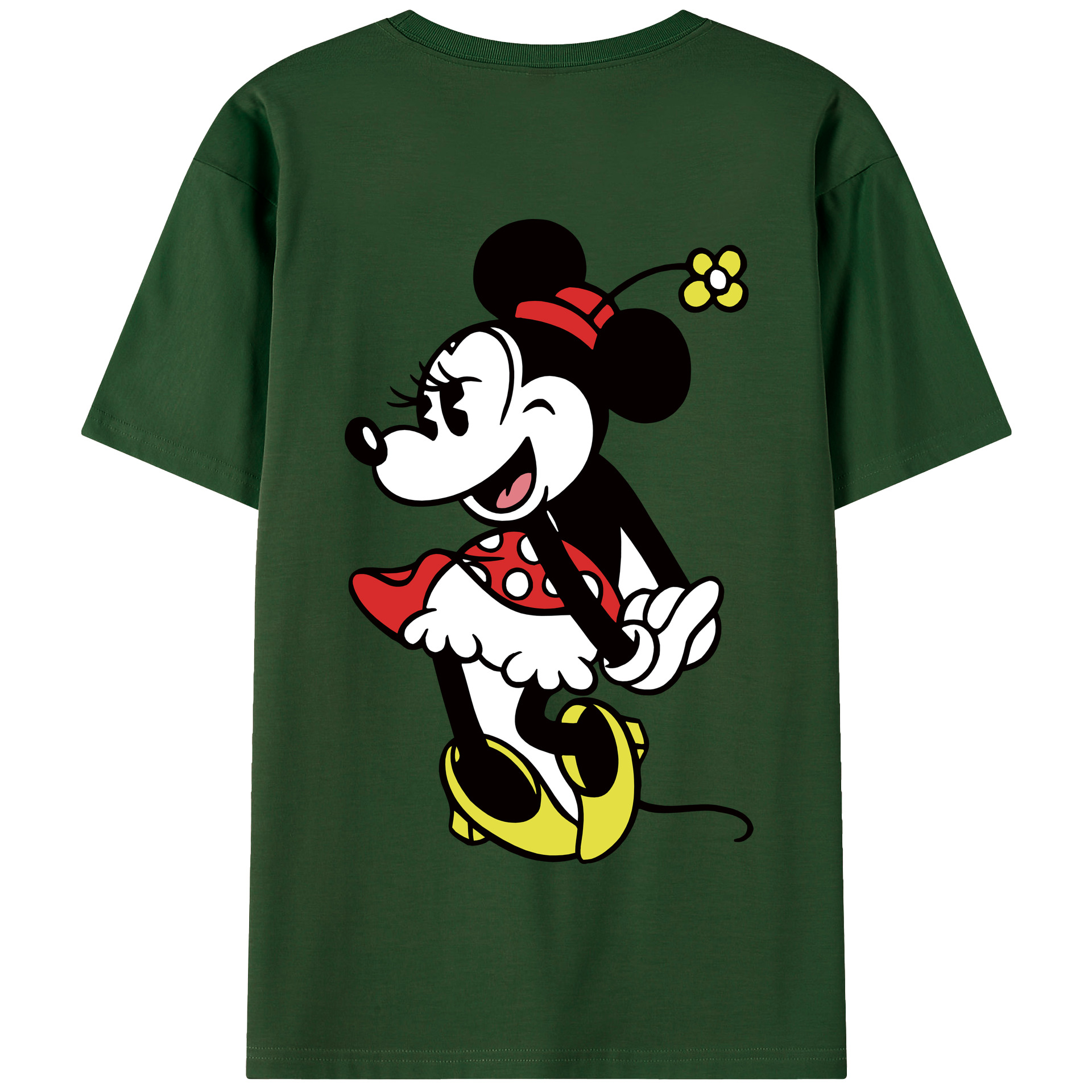 （画像用） ミッキーマウス Mickey Mouse 綿100％半袖Tシャツ（背面プリント）